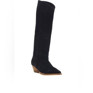 Free People Sway Low Slouch Boot in black Suede size 37.5